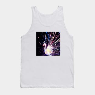 White Peacock Tank Top